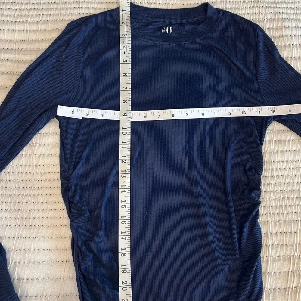 GAP Navy Ribbed Long Sleeve Top